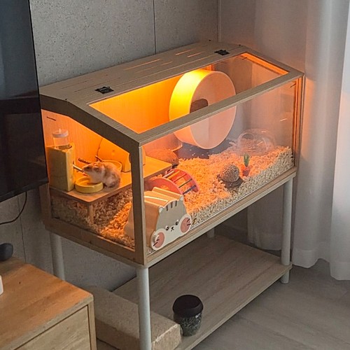Large wooden hamster cage - large,
