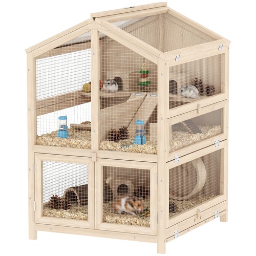 Wooden hamster cage tier - cage, 3