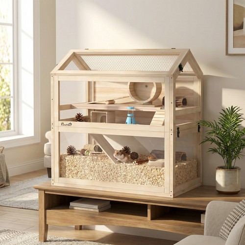 Wooden hamster cage tier - wooden, cage,