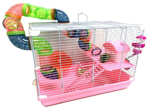 Tiers pink hamster habitat - pink,