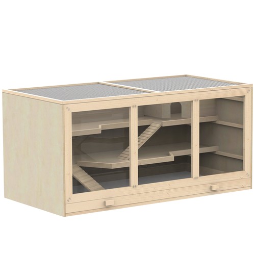 45in wooden hamster cage - hamster,