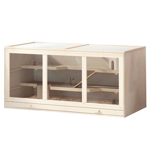 Pawhut wooden hamster cage - hamster,