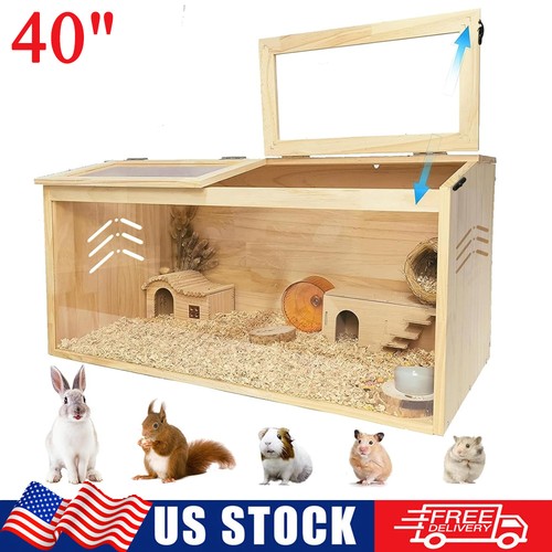 Wooden hamster cage habitat - wooden,
