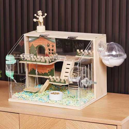 Wooden hamster cage - 11,
