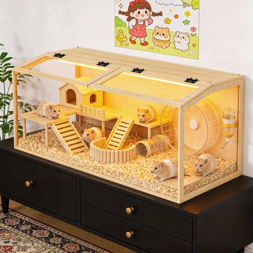 Xxl wooden hamster cage with - cage,