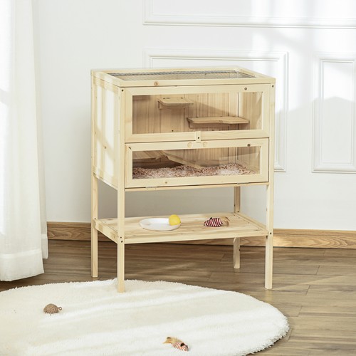 Wooden hamster cage shelf - wooden,