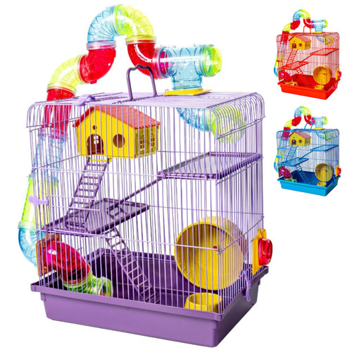 Hamster cage with tubes - hamster,