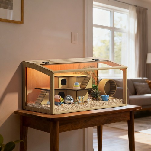 80cm wood hamster cage - hamster, mice