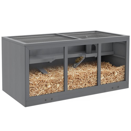 Pawhut wooden hamster cage - wooden,